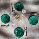 La Redoute x Selency lot de 4 assiettes barbotine vertes