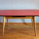Table de cuisine dessus en formica rouge, 1950