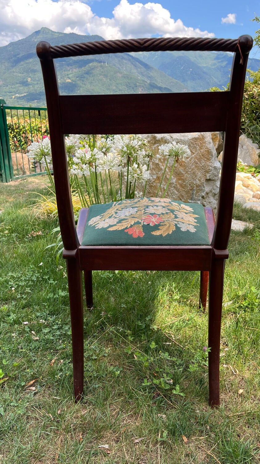 Vintage upholstery wooden chair