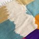 Moroccan Berber Kilim carpet ecru with colorful flats 290x179cm