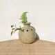 Stoneware flower spike ball vase