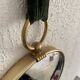 Vintage 1960s green witch's eye mirror - 20 x 67 cm