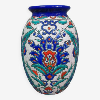 Vase boch kéramis décor iznik - bfk la louvière