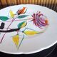 Longwy plate from the 60s decorated by hand