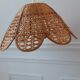 Wicker suspension / rattan flowers petal 70s