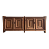 Buffet brutaliste, Biosca, bois massif, travail artisanal, Espagne