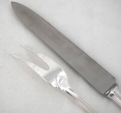 Christofle America, Art Deco, 2-piece silver-plated carving set.