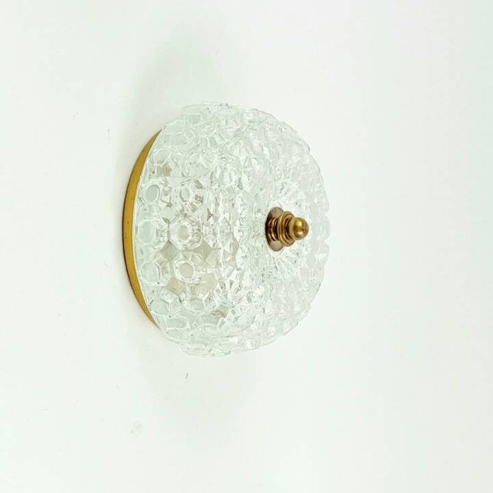 Pair of Mid-Century Diamond Glass Wall Lights H. Tynell for Limburg, 1970s