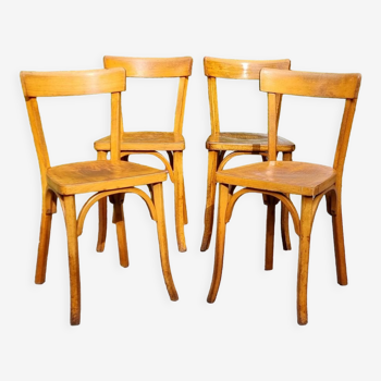 4 Baumann chairs n°55 50s