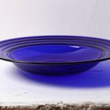 Glass Centerpiece Platter Forum Sapphire / Bormioli Rocco / Italy / 1980s