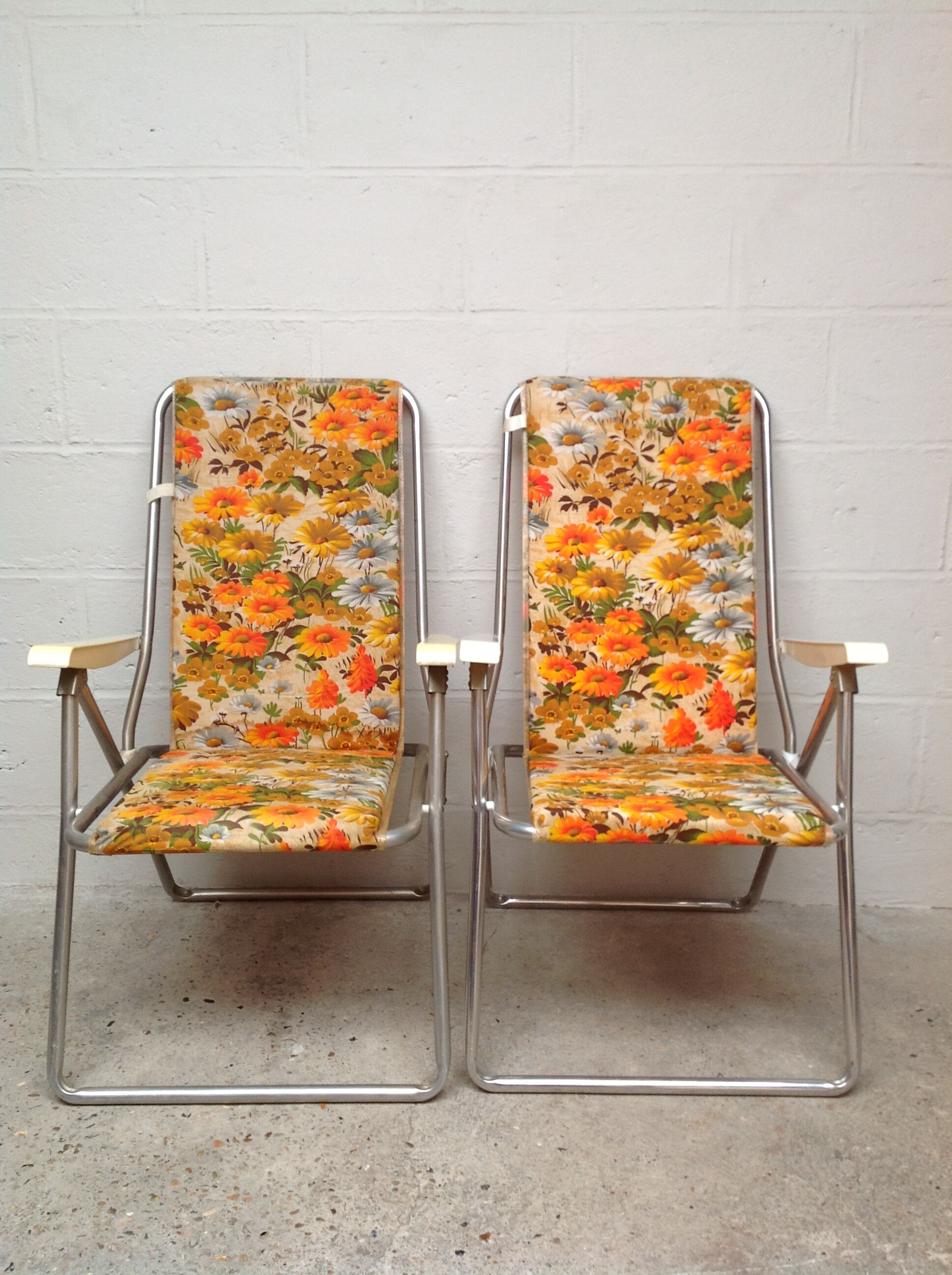 Pair of kettler vintage folding chairs 70's