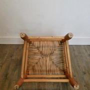 Light wooden chair and mulched seat, 50s-60s
