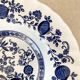 English hollow plates blue flowers