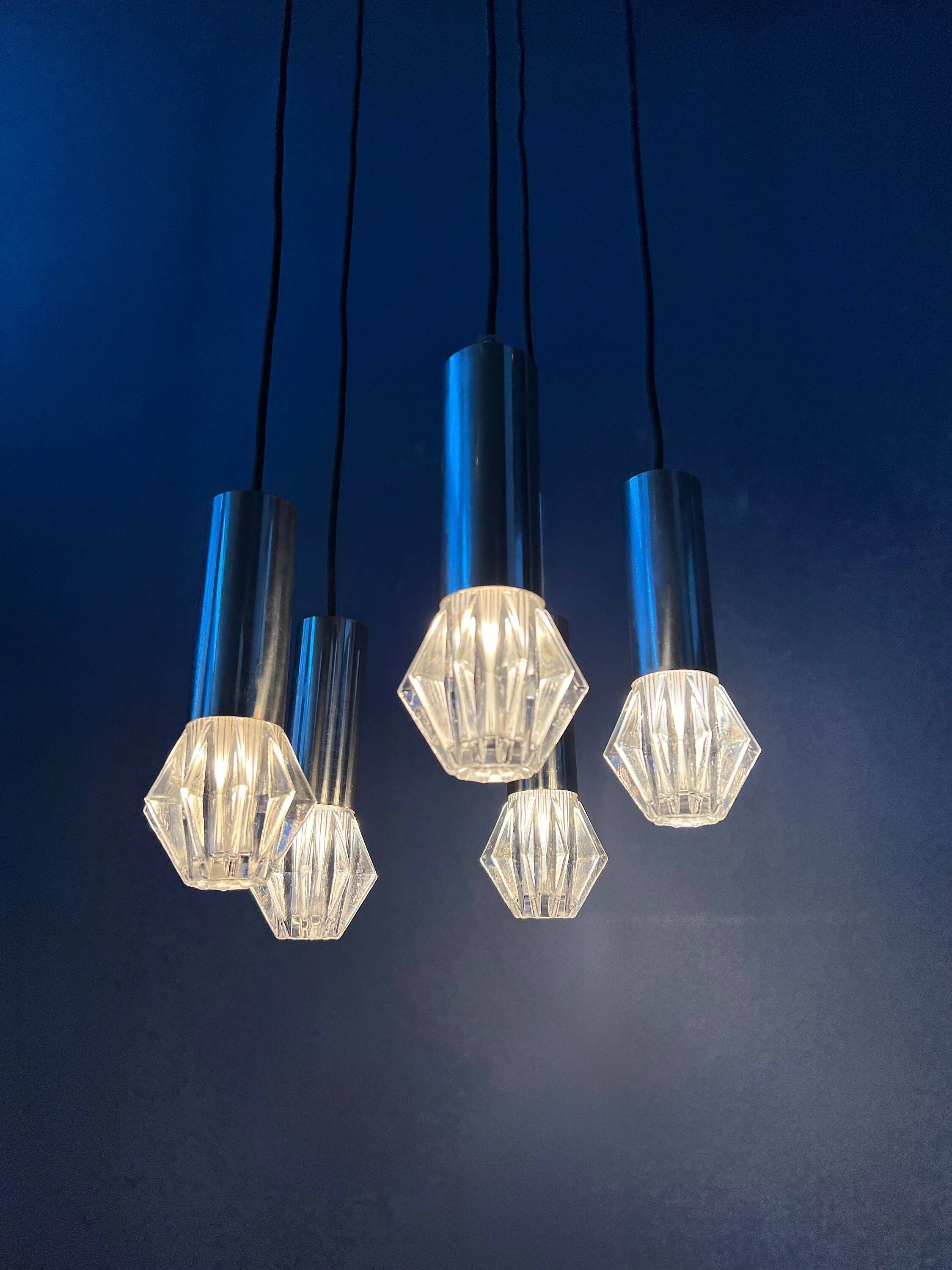 Suspension cascade Space Age Mid-Century / luminaire vintage