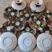 Antique slip dessert service