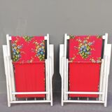 Pair of foldable garden chairs