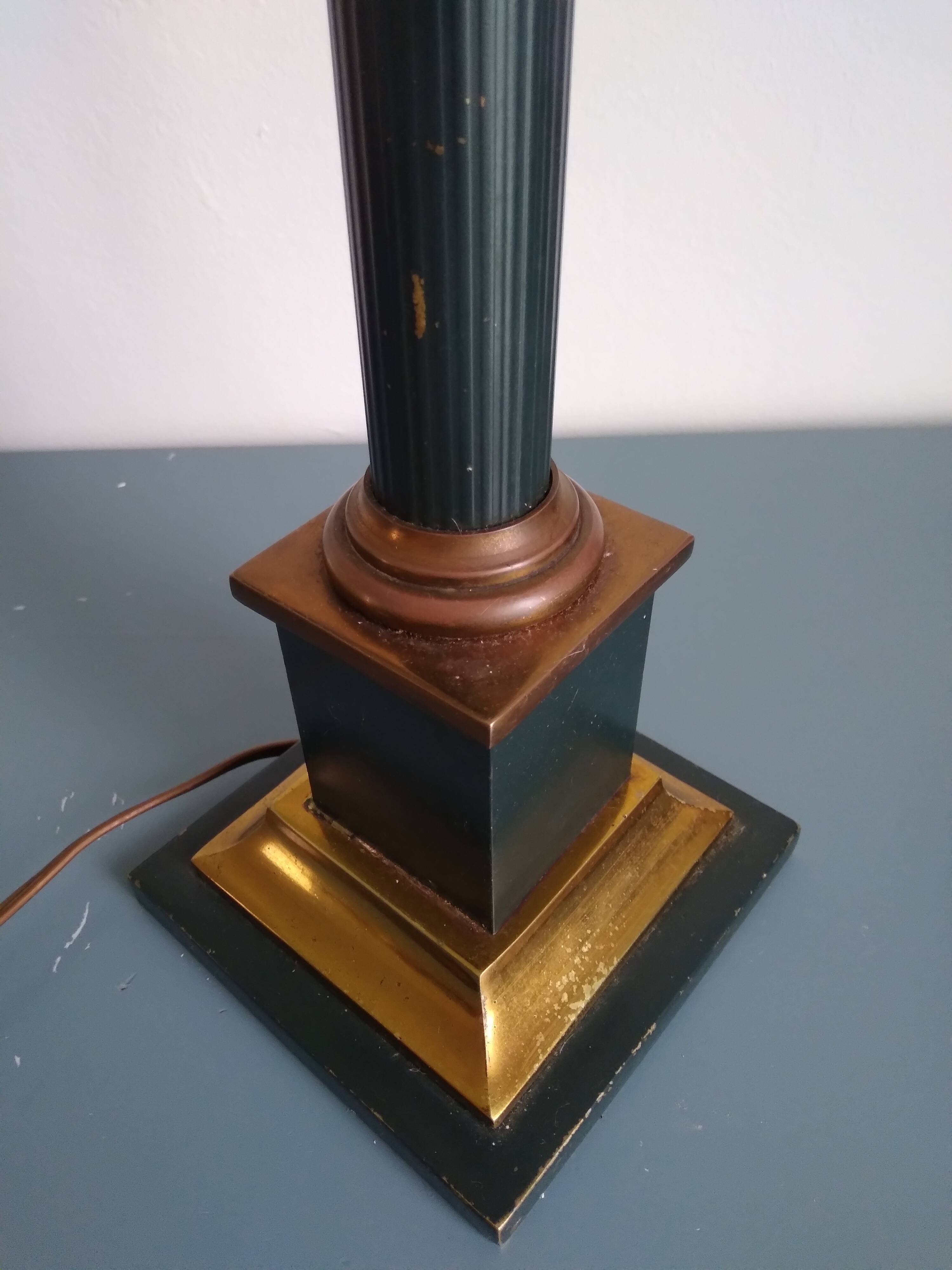 Corinthian brass lamp base