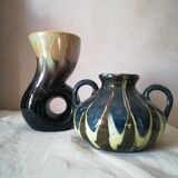 Duo of ceramic vases