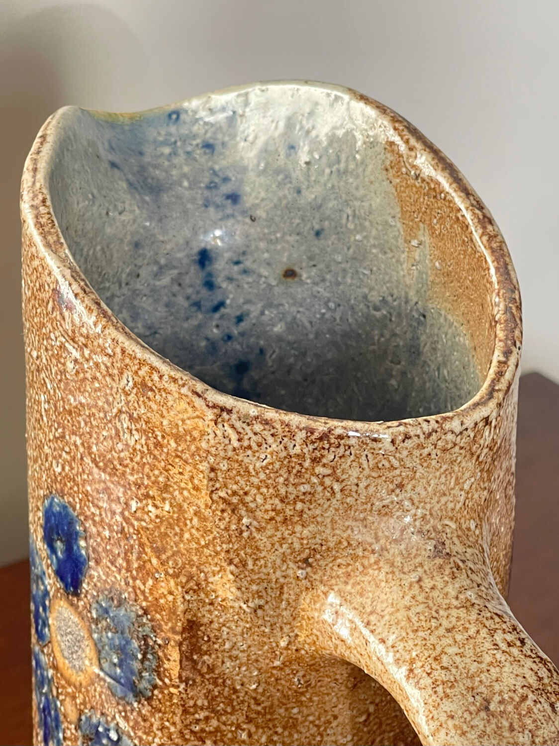 Stoneware jug by Jean Claude Monange.