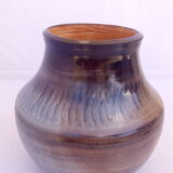 Vase bleu et marron Dieulefit