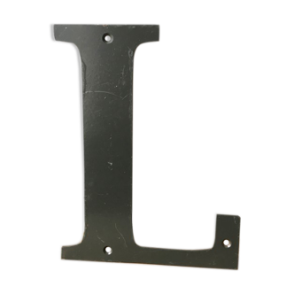 Vintage metal industrial letter L