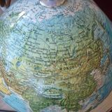 Bright globe world map