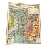 Carte scolaire ancienne Kaeppelin & Deffontaines n°7 – Région du Nord-Est (