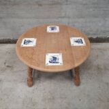 bleached oak coffee table 1950