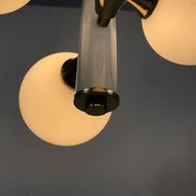 Lustre Kaiser Pop Art 4 boules opaline, 1960s