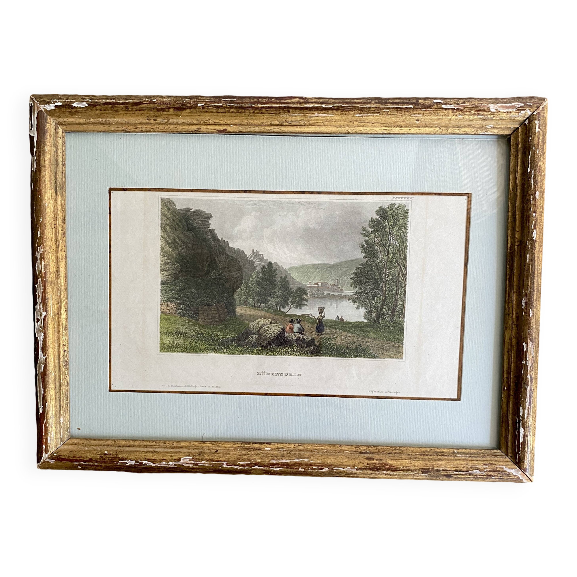 Gravure d’Eigenthum d. Verleger, XIXe siècle, cadre bois vitré