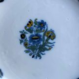 18th-century Moustiers earthenware plate with floral decoration