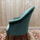 Fauteuil crapaud époque Napoléon III en velours vert