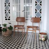 Scandinavian style chairs and wood