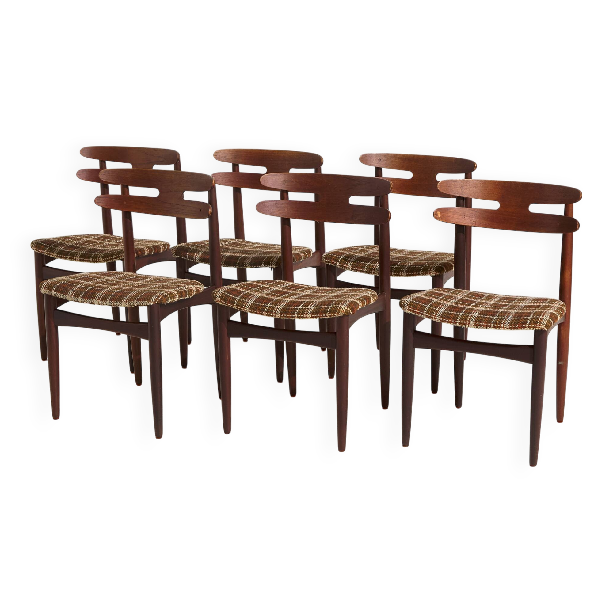 MK9079 Model 178 teak dining chairs, Johannes Andersen for Bramin, Set of 6