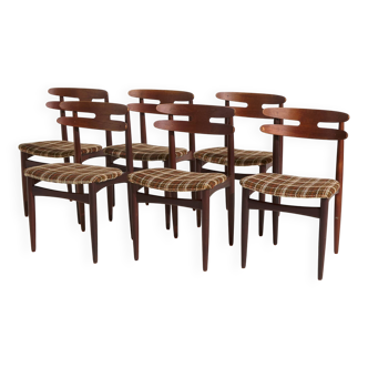 MK9079 Model 178 teak dining chairs, Johannes Andersen for Bramin, Set of 6