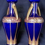 Pair of art deco vases signed by Pinon Heuze
