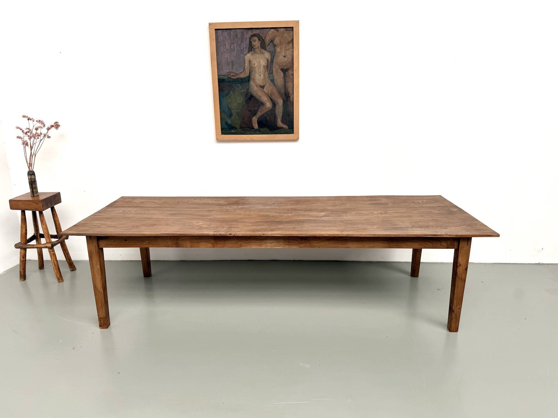 Very large farmhouse table in solid oak.
