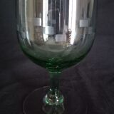 Set of 6 colored Art Deco style glasses, large size, 1960s