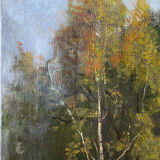 HST painting "Landscape of undergrowth" signed Léon PELLENC (1819-1894)