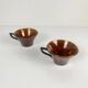 Coffee/tea cup duo "Domino", Sarreguemines, 1960