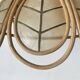 Hanging lampshade, mother-of-pearl and rattan pendant light