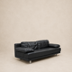 Rolf Benz 355 – 3-seater sofa in anthracite grey leather, German design.