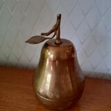 Pear brass candy box