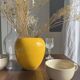 Small yellow spherical vase from the 90s, H10 D16
