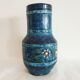 Triki blue ceramic vase floral patterns
