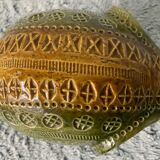 Green Rimini ceramic elephant, Aldo Londi for Bitossi, 1960