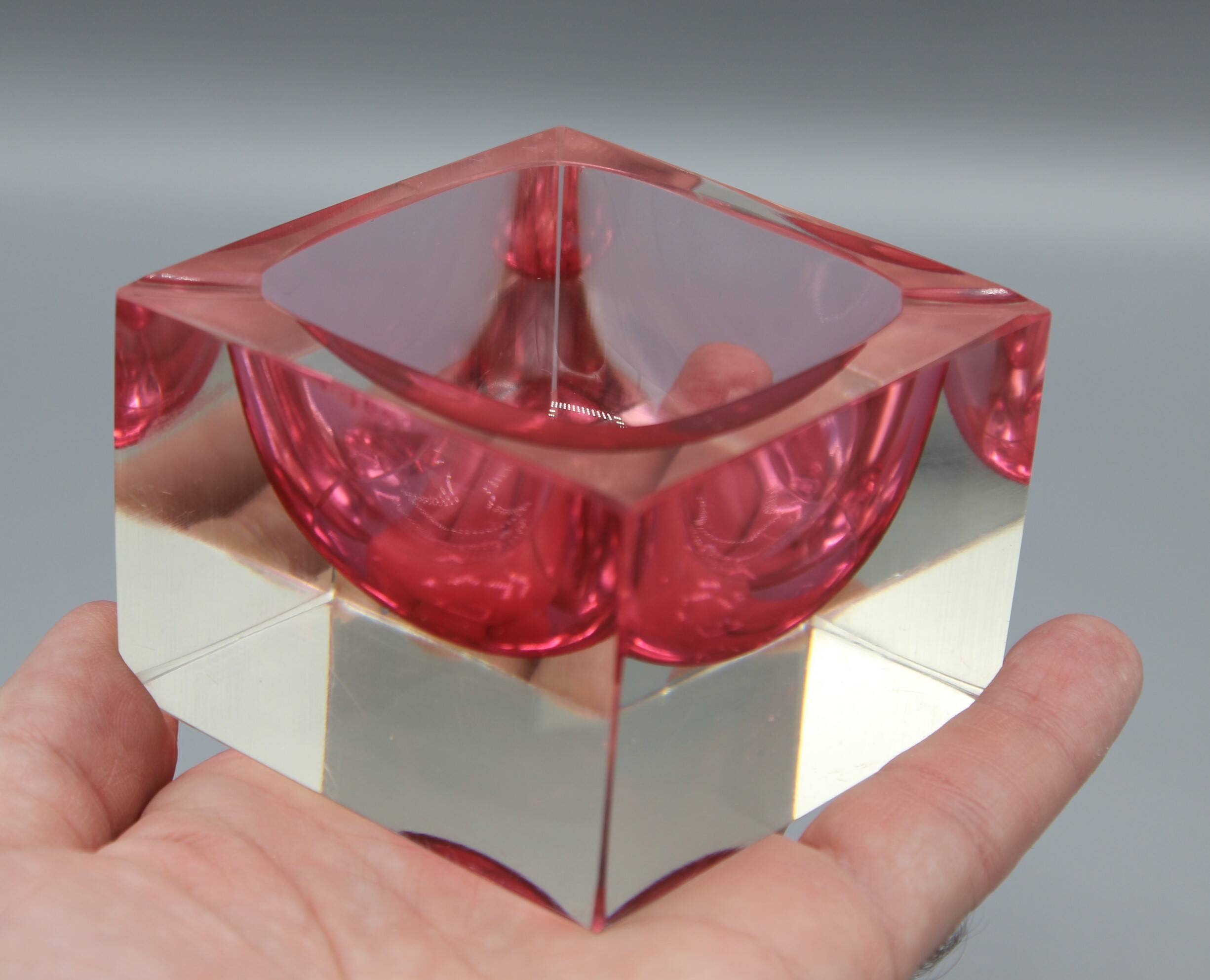 Vintage ashtray sommerso murano glass flavio poli seguso italy 1970