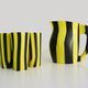 Orangeade service, vintage water service, yellow and black plastic. design. Year 60