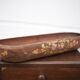 Vintage wooden basket, wooden basket with flower patterns, hand painted signed, kitchen, fruit bowl