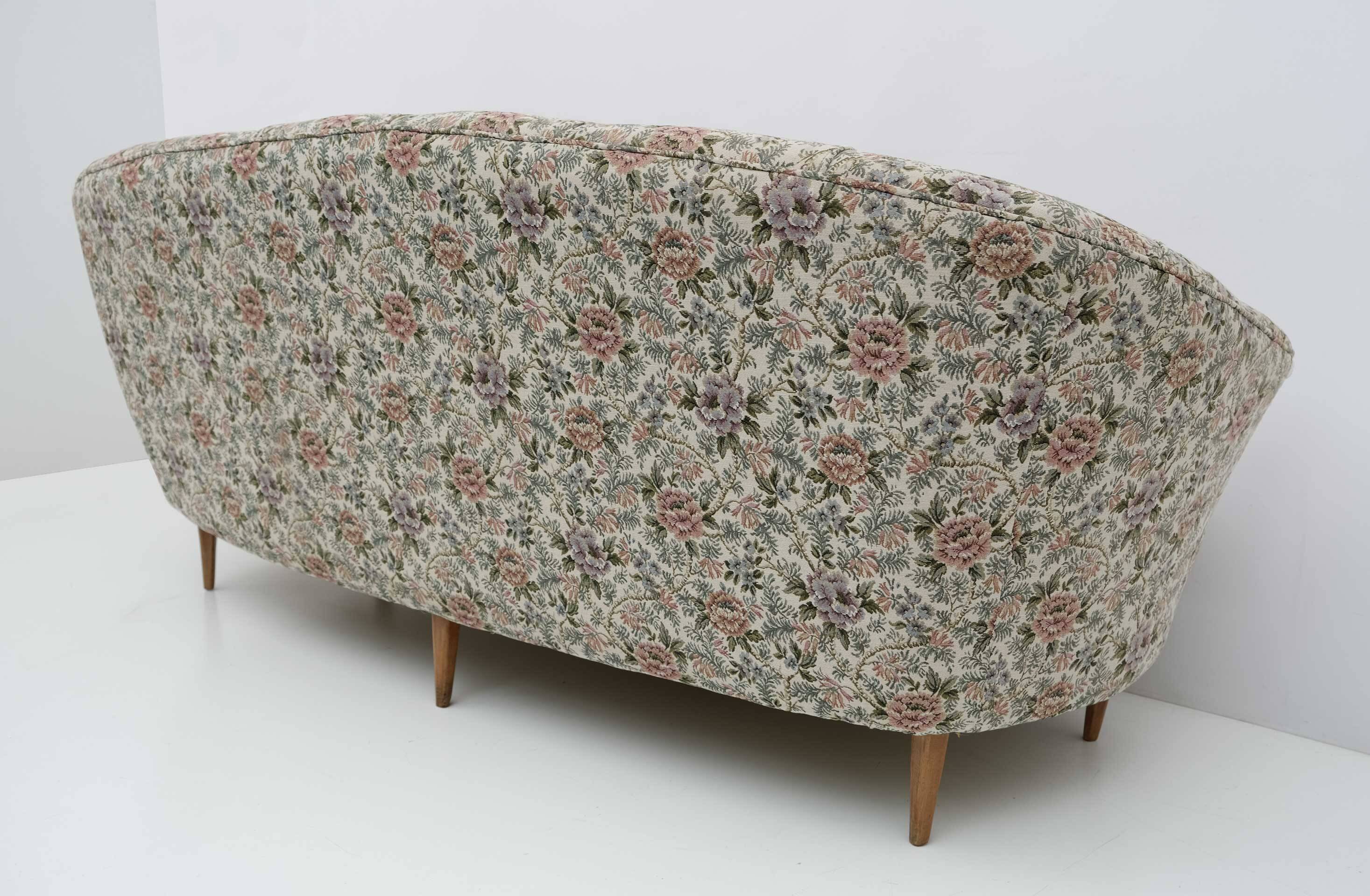 Ico Parisi Style Mid-Century Modern Italian Sofa, 1950s